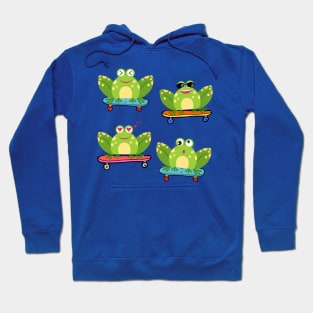 Frog on Skateboard Hoodie